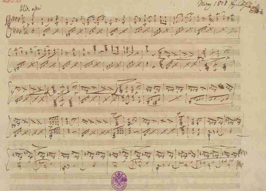 Schubert Drei Klavierstucke D946 Autograph Manuscript Pag 1