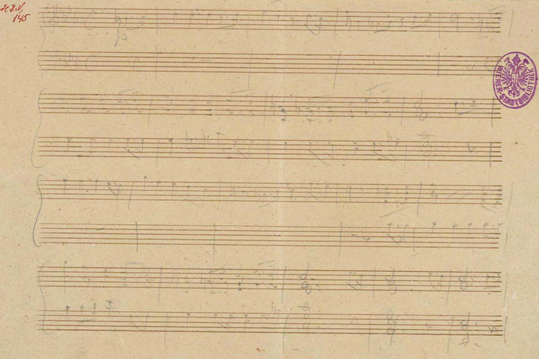 Schubert Impromptu Op. 90 N. 1 Autograph Manuscript Pag 1