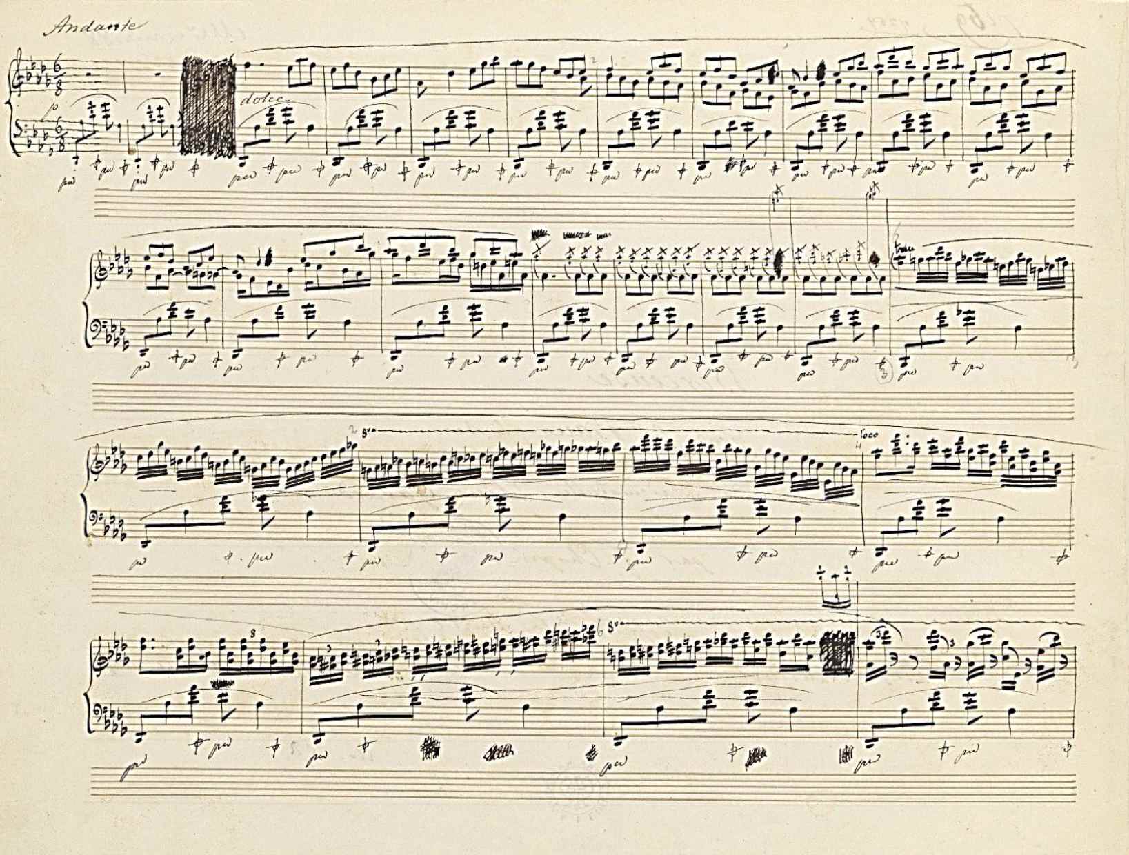 Chopin Berceuse Op. 57 Autograph Manuscript Pag. 1