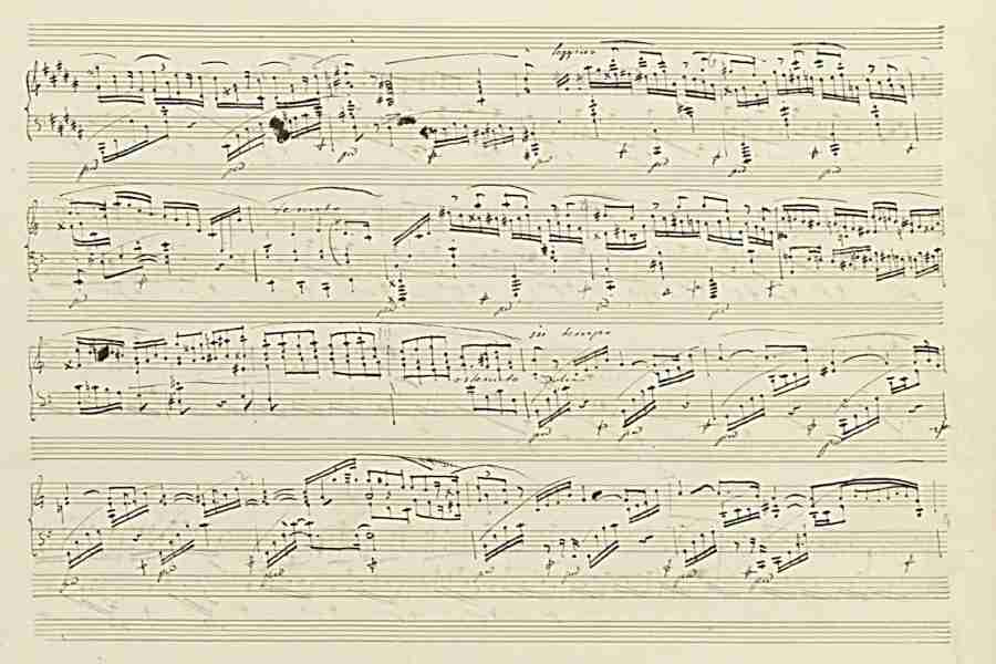 Chopin Sonata N. 3 Op. 58 Part 1 Pag. 10 Autograph Manuscript 