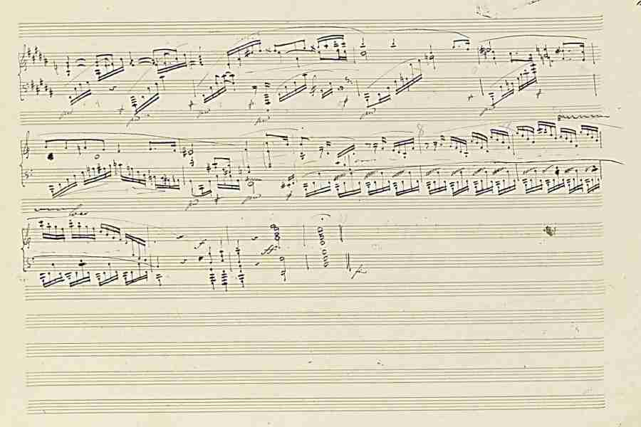 Chopin Sonata N. 3 Op. 58 Part 1 Pag. 11 Autograph Manuscript 