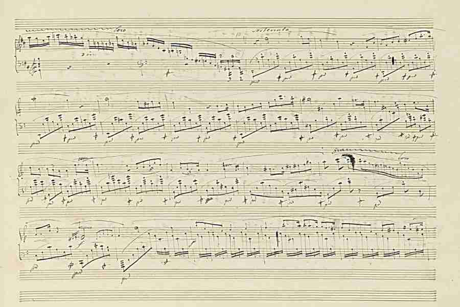 Chopin Sonata N. 3 Op. 58 Part 1 Pag. 3 Autograph Manuscript 