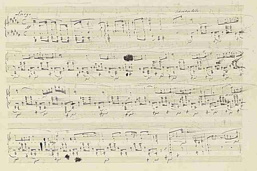 Chopin Sonata N. 3 Op. 58 Part 3 Pag. 1 Autograph Manuscript 