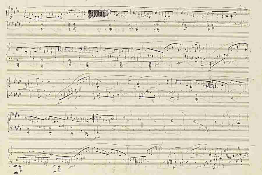 Chopin Sonata N. 3 Op. 58 Part 3 Pag. 3 Autograph Manuscript 
