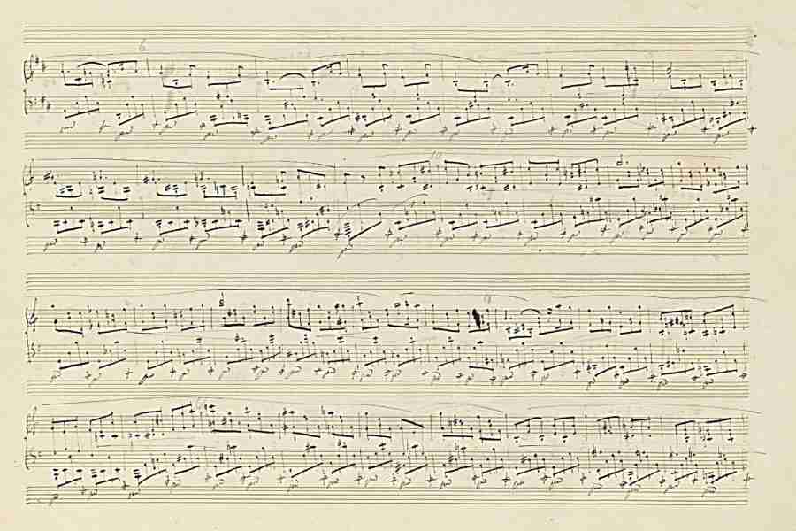 Chopin Sonata N. 3 Op. 58 Part 4 Pag. 5 Autograph Manuscript 