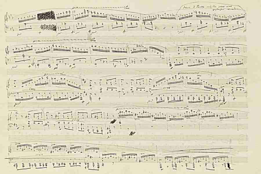Chopin Sonata N. 3 Op. 58 Part 4 Pag. 7 Autograph Manuscript 