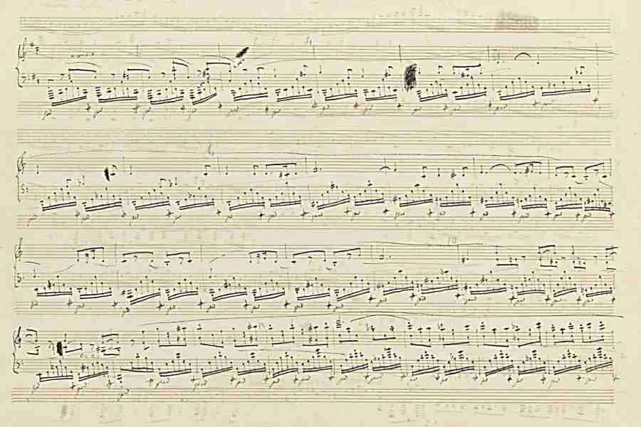Chopin Sonata N. 3 Op. 58 Part 4 Pag. 8 Autograph Manuscript 