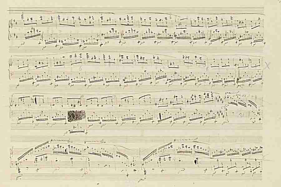 Chopin Sonata N. 3 Op. 58 Part 4 Pag. 9 Autograph Manuscript 