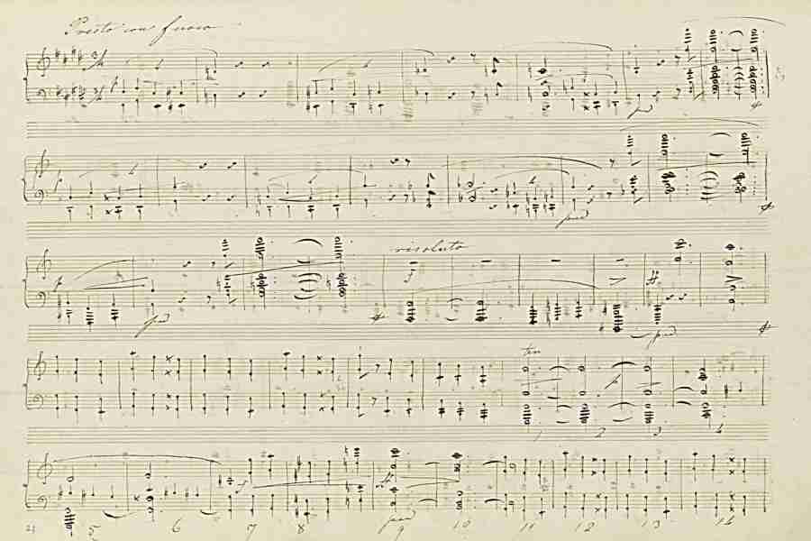 Chopin Scherzo N. 3 Op. 39 Autograph Manuscript Pag. 1
