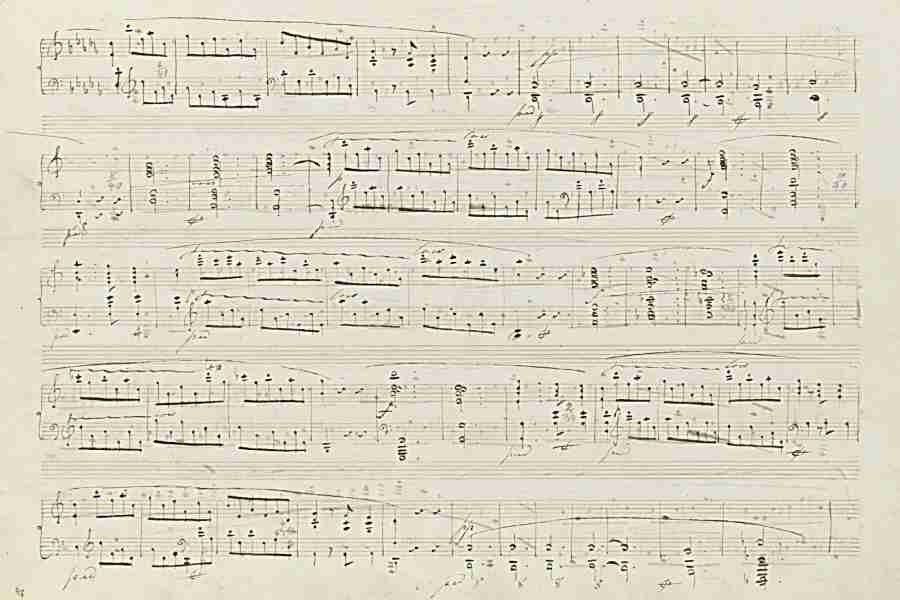 Chopin Scherzo N. 3 Op. 39 Autograph Manuscript Pag. 5