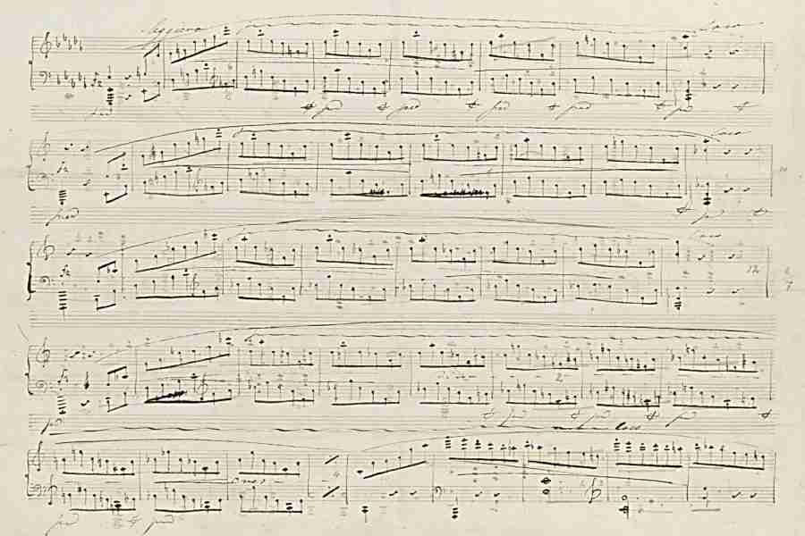 Chopin Scherzo N. 3 Op. 39 Autograph Manuscript Pag. 6