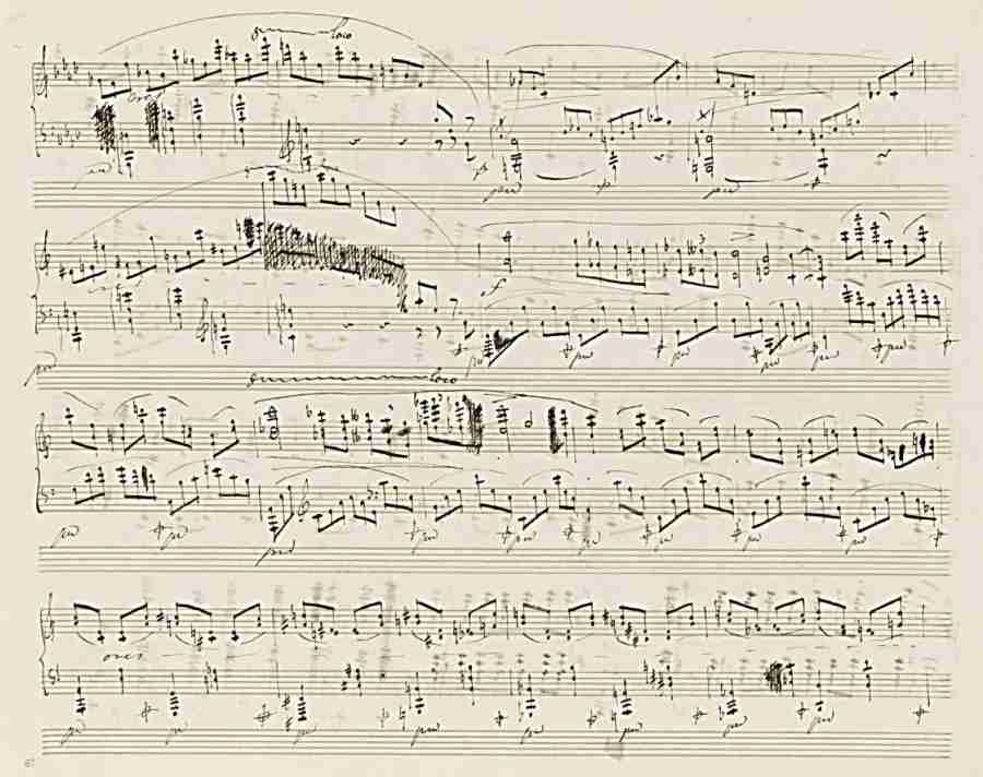 Chopin Fantaisie Op. 49 Autograph Manuscript Pag. 13