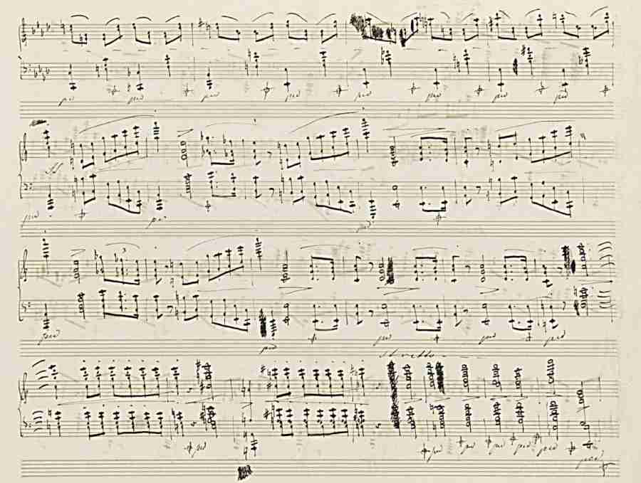 Chopin Fantaisie Op. 49 Autograph Manuscript Pag. 14