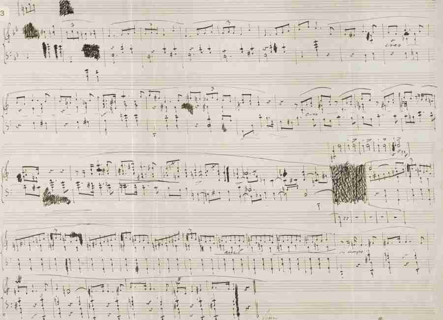 Chopin Mazurka Op. 59 N. 3 Autograph Manuscript Pag. 3