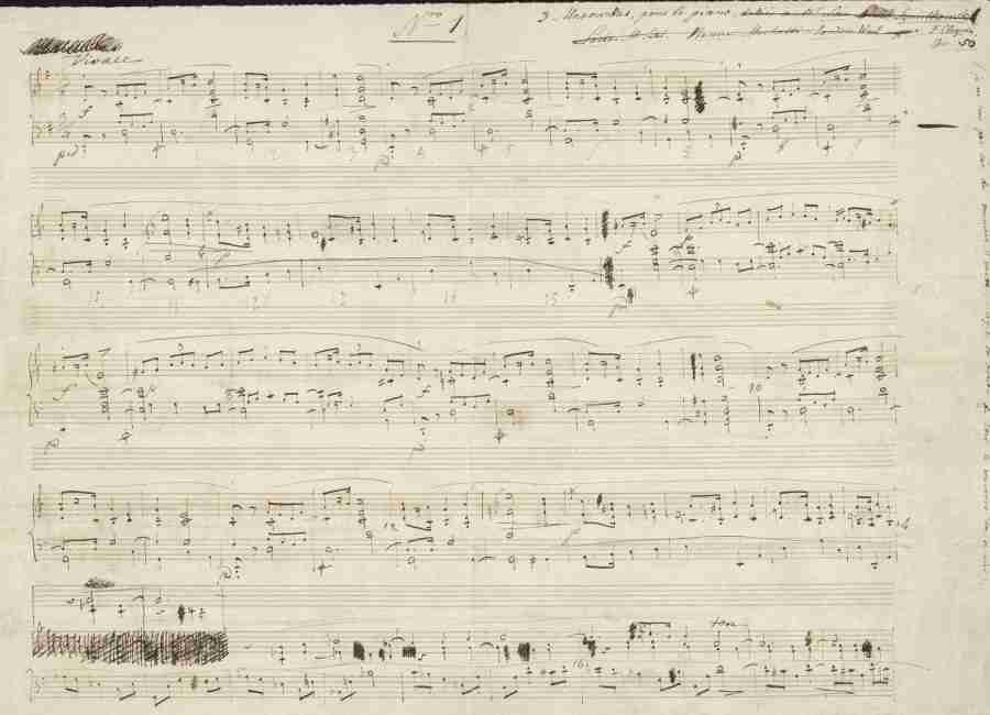 Chopin Mazurkas Op. 50 Autograph Manuscript Pag. 1