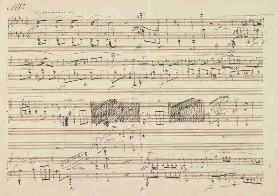 Chopin Polonaise Op. 26 N. 1 Autograph Manuscript Pag. 1