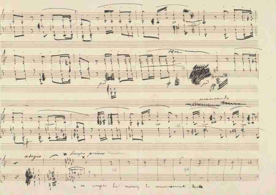Chopin Polonaise Op. 26 N. 2 Autograph Manuscript Pag. 5