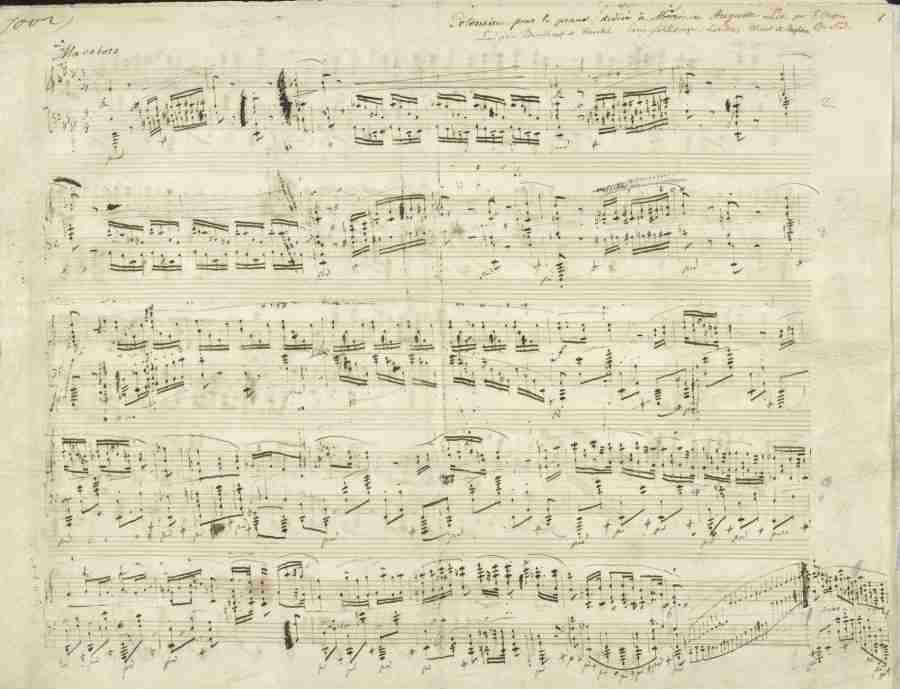 Chopin Polonaise Op. 53 Autograph Manuscript Pag. 1