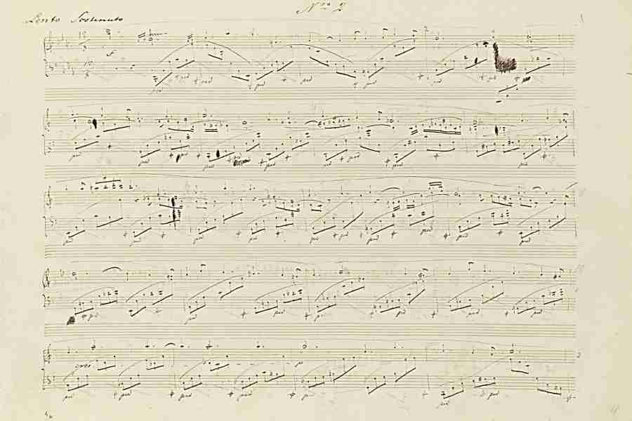 Chopin Nocturne Op. 55 N. 2 Autograph Manuscript Pag. 1