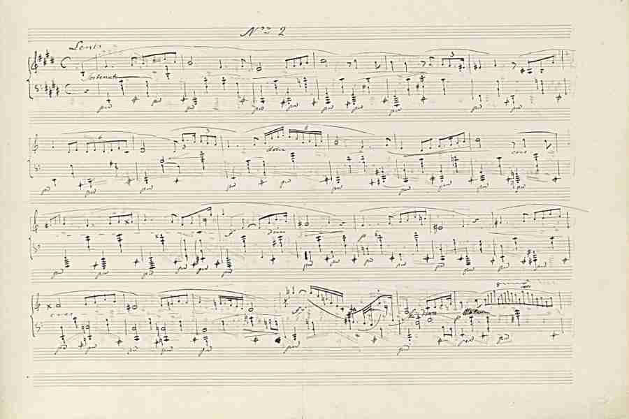 Chopin Nocturne Op. 62 N. 2 Autograph Manuscript Pag. 1